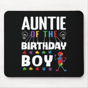 Tapis De Souris Tante du garçon qui fête son anniversaire Puzzle d