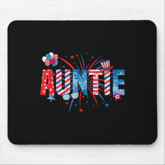 Tapis De Souris Tante Sungles Drapeau Usa Feux D'artifice Patrioti