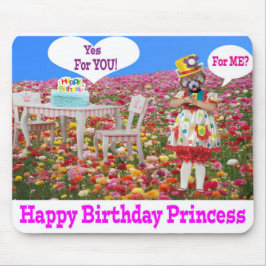 Tapis De Souris tapis de souris. Joyeuse princesse d'anniversaire.