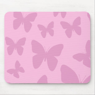 Tapis De Souris Tapis de souris, Pastel Pink Butterfly Motif