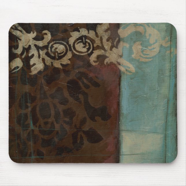 Tapis De Souris Tapisserie Abstraite Damask par Jennifer Goldberge (Devant)
