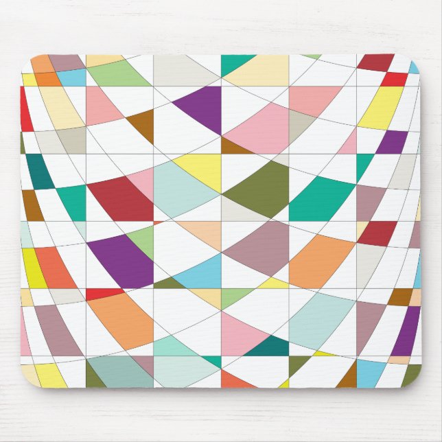 Tapis De Souris Tapisserie aux couleurs Abstraites (Devant)