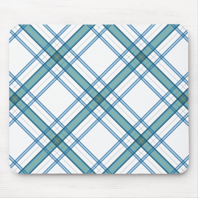 Tapis De Souris Tartan en turquoise (Devant)
