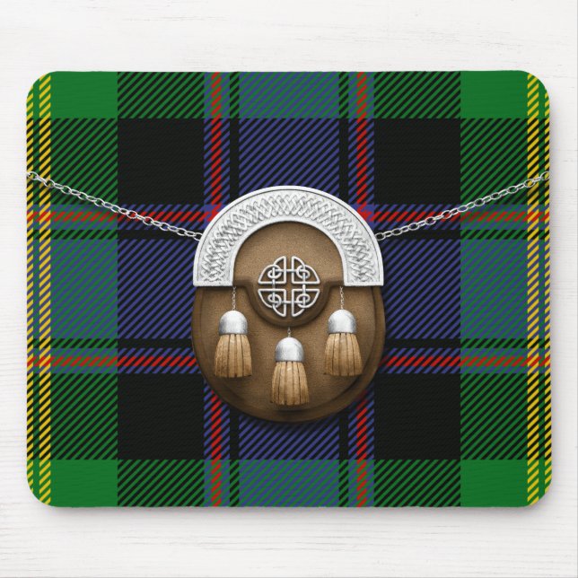 Tapis De Souris Tartan et escarcelle de Watson de clan (Devant)