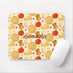Tapis De Souris Tarte Et Ingrédients À La Pomme Vieux