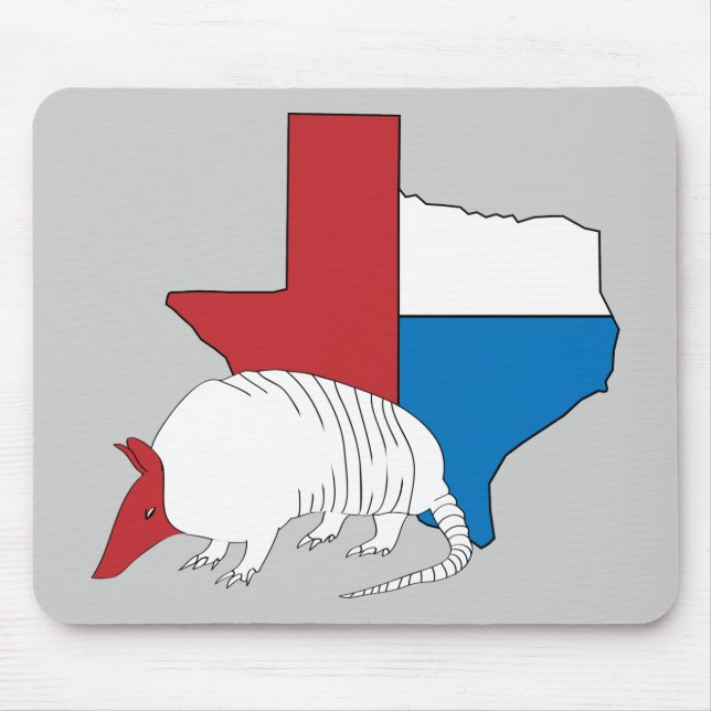 Tapis De Souris Tatou de fierté du Texas (Devant)