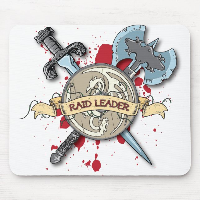 Tapis De Souris Tatouage du CHEF de RAID - épée, hache, et (Devant)