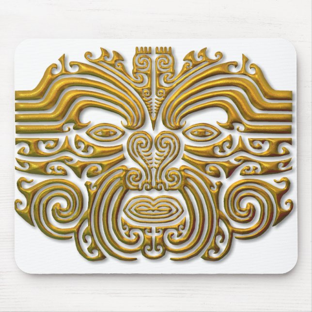 Tapis De Souris Tatouage Maori - Or (Devant)