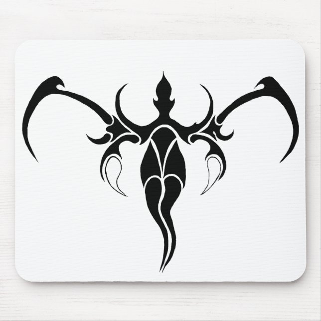 Tapis De Souris Tatouage tribal des éléphants - noir et blanc (Devant)