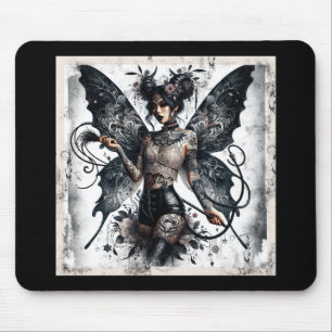 Tapis De Souris Tatouages de fée asiatique gothique de beauté somb