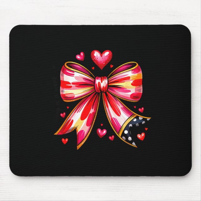 Tapis De Souris Teaching Is A Work Of Heart Pencil Bow Teacher Val (Devant)