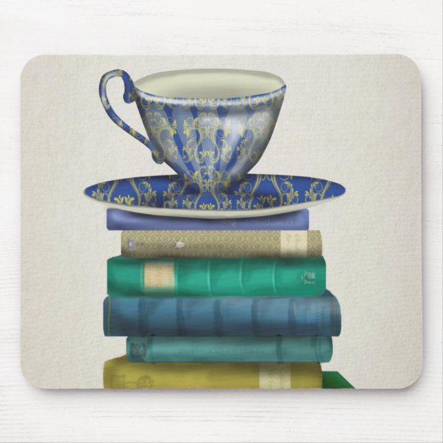 Tapis De Souris Teacup et livres 2 (Devant)