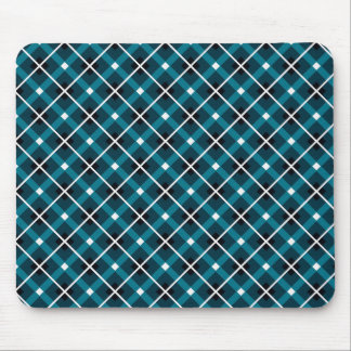 Tapis De Souris Teal & Navy Geometric Grid Pattern