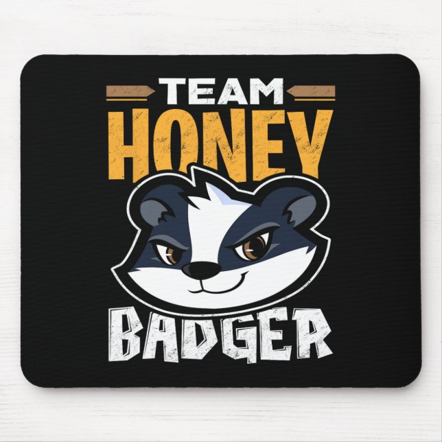 Tapis De Souris Team Honey Badger - Cadeau Amoureux des animaux Co (Devant)