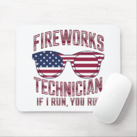 Technicien de feux d'artifice 4 juillet drôle USA