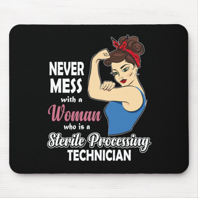 Tapis De Souris Technicien de traitement stérile Cadeau Femmes Aut (Devant)