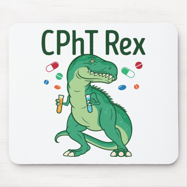 Tapis De Souris Technicien en pharmacie Tech CPhT Rex (Devant)