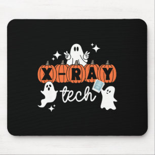Tapis De Souris Technicien technique Halloween Squad Xray Citrouil