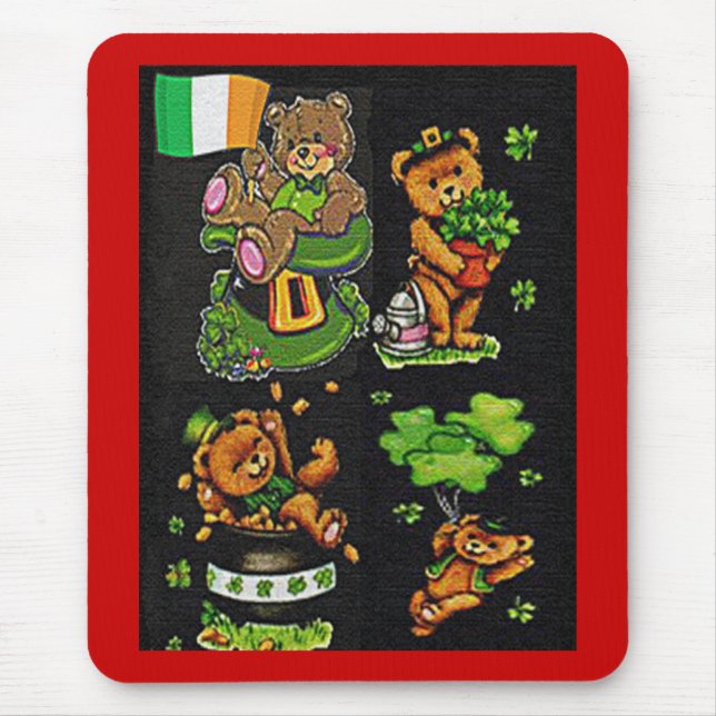 Tapis De Souris Teddy Bear Collection St. Patrick's Day (Devant)
