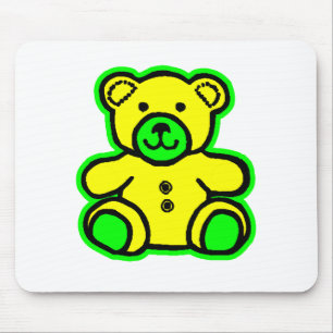 Tapis De Souris Teddy Bear Vert Jaune Le MUSÉE Zazzle Cadeaux