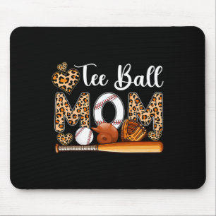 Tapis De Souris Tee Ball mignonne Maman Leopard Costume de basebal