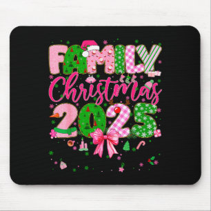 Tapis De Souris Tee-shirt assorti pour Noël en famille 2025 Pyjama