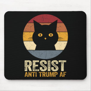 Tapis De Souris Tee-shirt rétro Résistez Anti Trump Af Drôle Anti