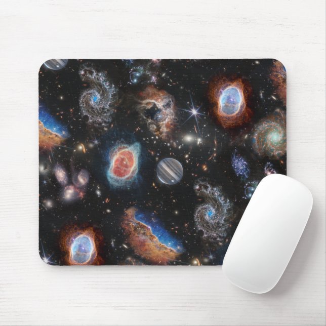 Tapis De Souris Téléscope spatial JWST James Webb Collage photo (Avec souris)