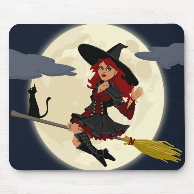 TAPIS DE SOURIS TÉMOIN HALLOWEEN REDHEADED (Devant)