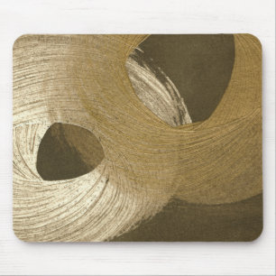 Tapis De Souris Tempête de sable circulaire dans le brun bronzage