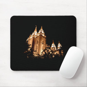 Tapis De Souris Temple de Salt Lake la nuit