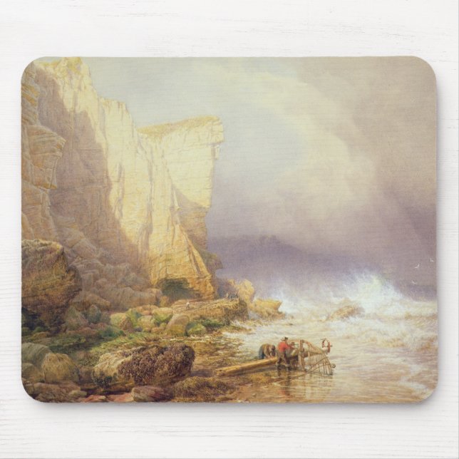 Tapis De Souris Temps orageux, falaises de dégagement de Seaton (Devant)