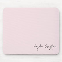 Tendance Blush rose Nom personnalisé Souris Pad