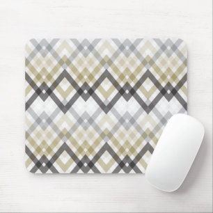 Tapis De Souris Tendance Style Zig Zag Chevron Vérifications Noir 