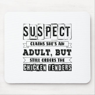 Tapis De Souris Tendres de poulet suspecte prétend être une femme 