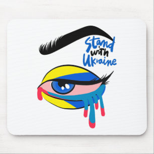Tapis De Souris Tenir avec fierté de l'Ukraine Drapeau de l'Ukrain