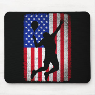 Tapis De Souris Tennis drapeau américain usa pour hommes femmes