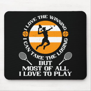 Tapis De Souris Tennis - J'aime gagner J'aime jouer