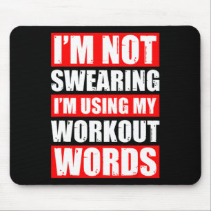 Tapis De Souris Termes d'entraînement Poids Sports Gymnase Funny B