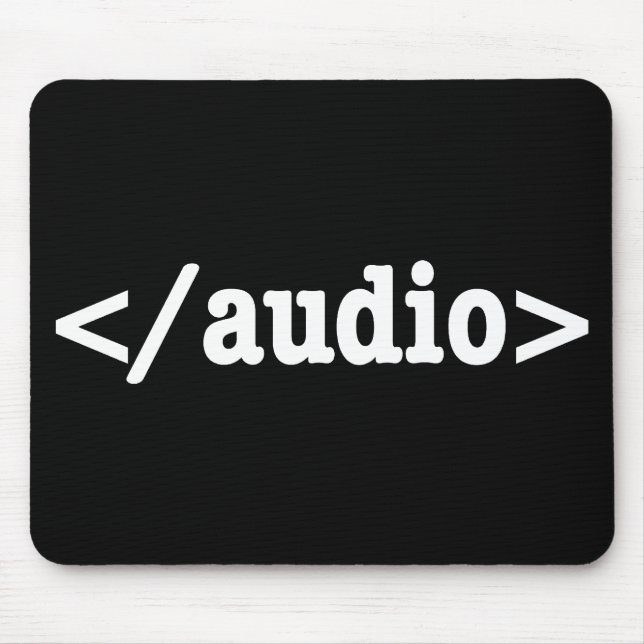 Tapis De Souris Terminer le code HTML5 audio (Devant)