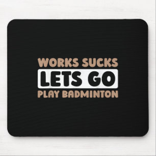 Tapis De Souris Terrain de badminton Raquette Joueur - Équipe de r