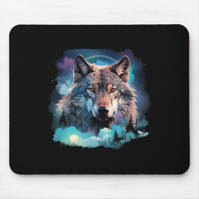 Tapis De Souris Terrain de chasse au loup gris1 (Devant)