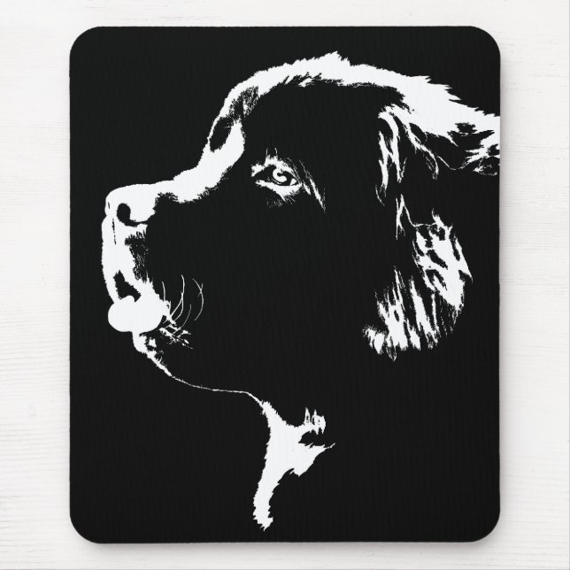 Tapis De Souris Terre-Neuve Mousepad Terre-Neuve Cadeaux de chiens (Devant)