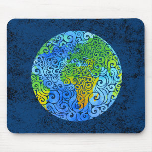 Tapis De Souris Terre tourbillonnant