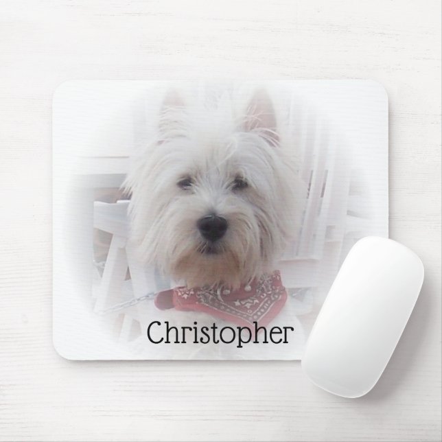 Tapis De Souris Terrier de West Highland (Avec souris)