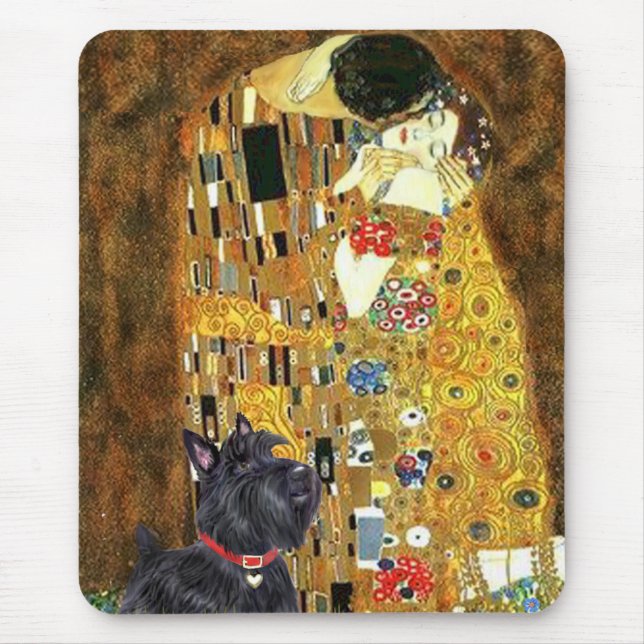 Tapis De Souris Terrier Écossais 6 - Le Baiser (Devant)