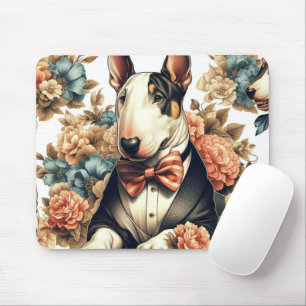 Tapis De Souris Terrier Floral Cute Retro
