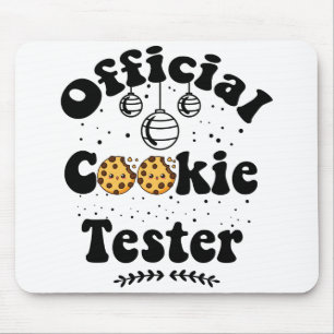Tapis De Souris Testeur de cookies officiel Noël des amoureux des 