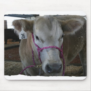 Tapis De Souris Tête blanche de vache tirée à la foire régiona