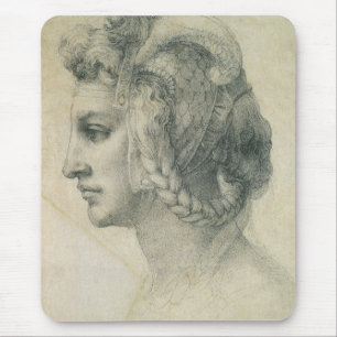 Tapis De Souris Tête idéale d'une femme de Michel-Ange